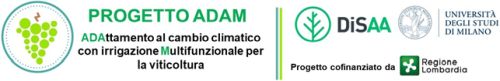 Progetto ADAM - loghi DISAA Università degli Studi di Milano - Regione Lombardia